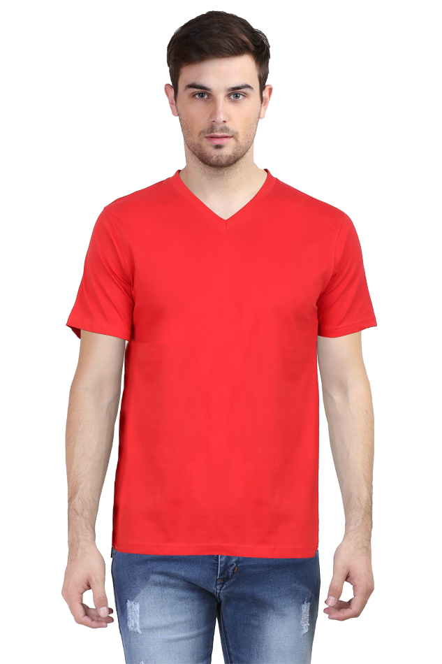 V-Neck Red Men's T-Shirt