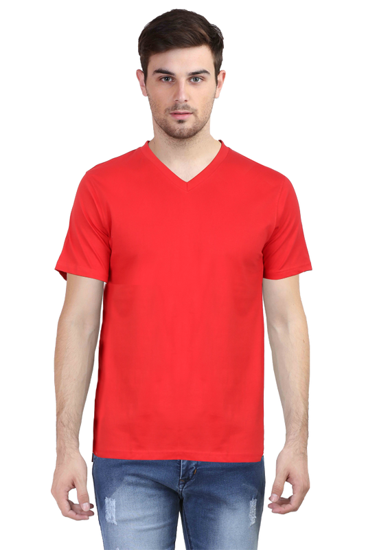 V-Neck Red Men's T-Shirt