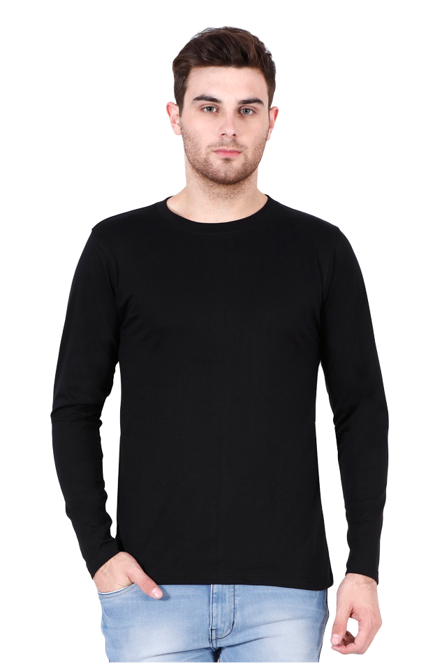 Black Full Sleeves Men's T-Shirt