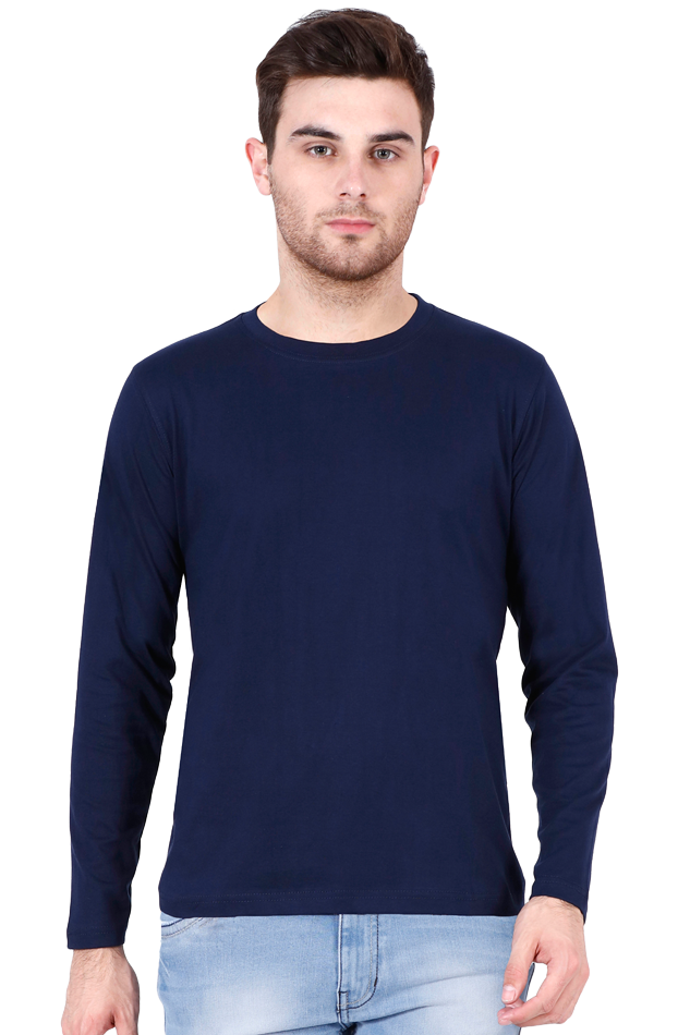 Blue Full Sleeves Men's T-Shirt