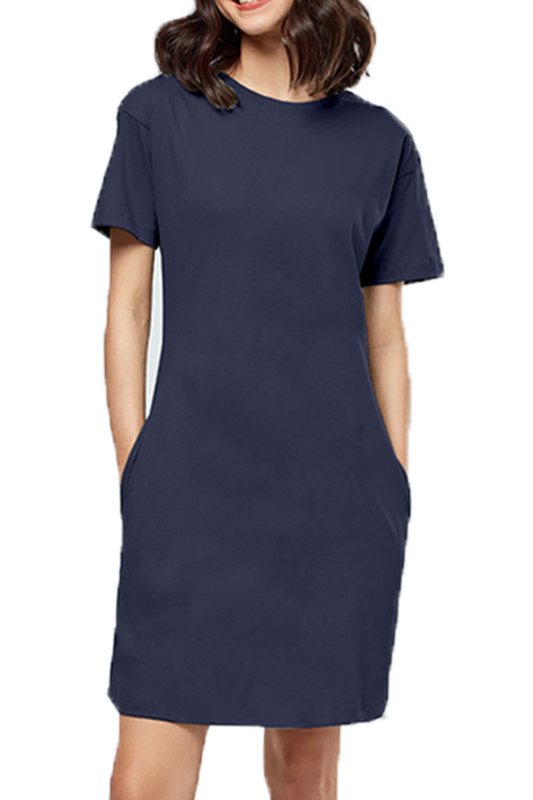 Navy Blue Tshirt Dress