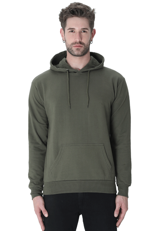 Unisex Hooded SweatShirt Olive Green