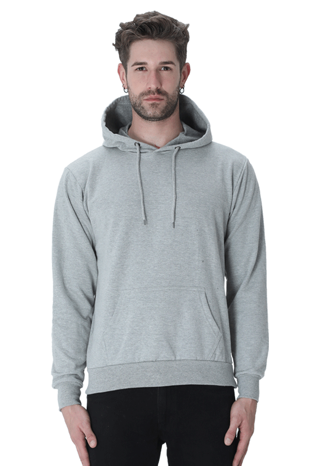 Unisex Hooded SweatShirt Grey Melange