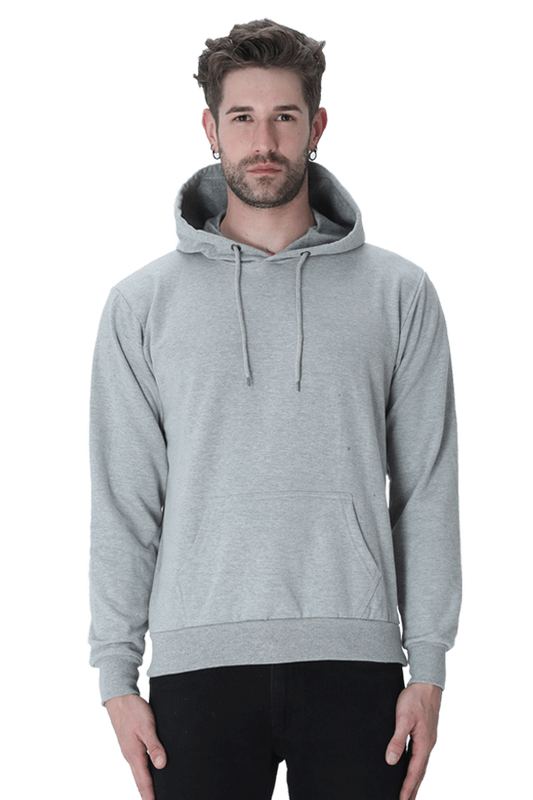 Unisex Hooded SweatShirt Grey Melange