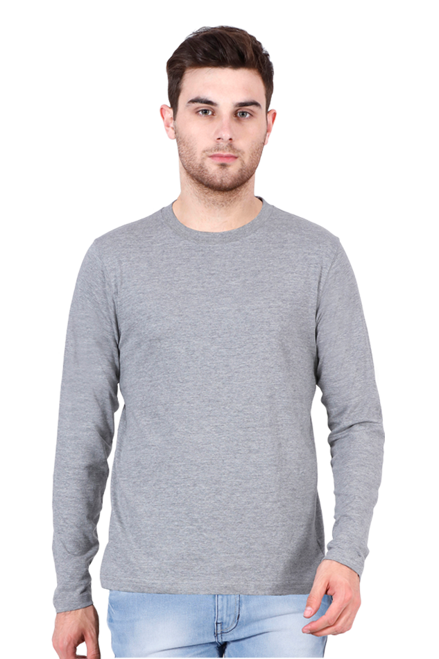 Grey Full Sleeves Men's T-Shirt