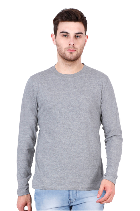 Grey Full Sleeves Men's T-Shirt