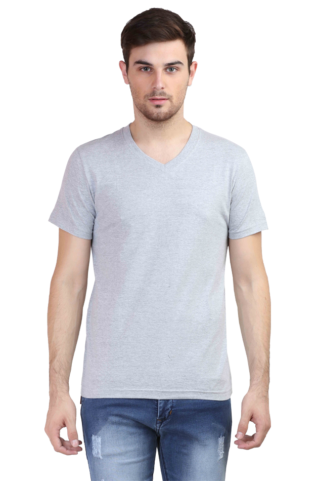 V-Neck Grey Men's T-Shirt