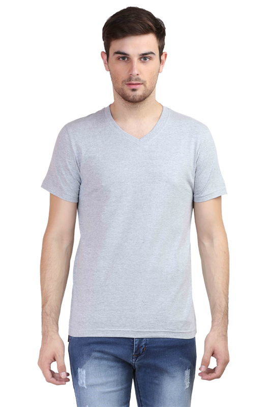 V-Neck Grey Men's T-Shirt