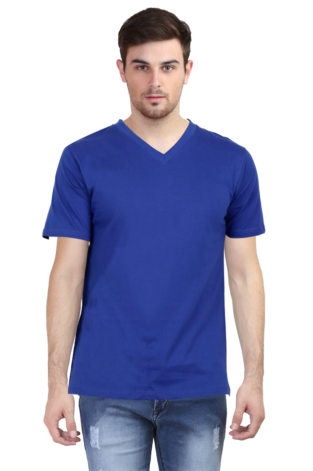 Royal Blue V-Neck Men's T-Shirt